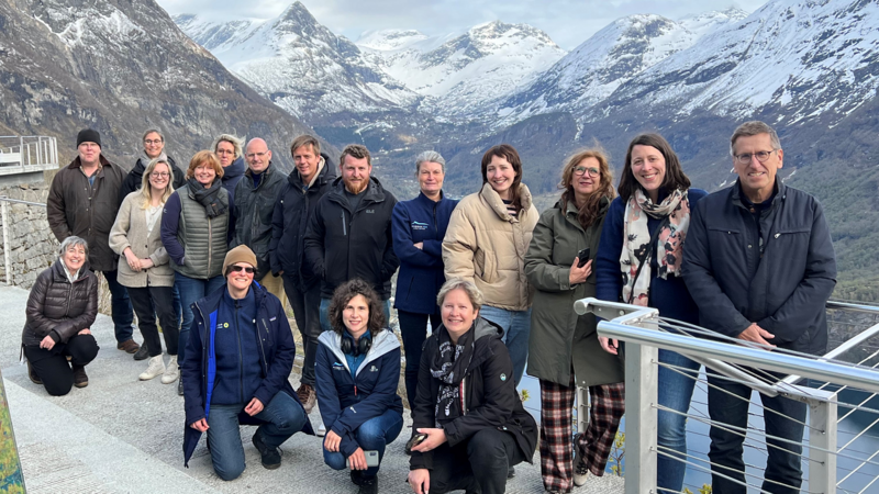 Representatives of the PROWAD Link project arriving in Geirangerfjord. CWSS.