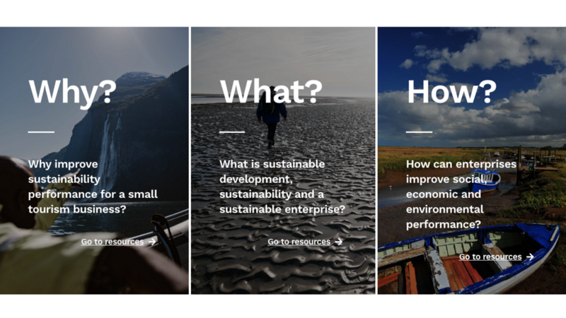 Screenshot of the TENS landing page.